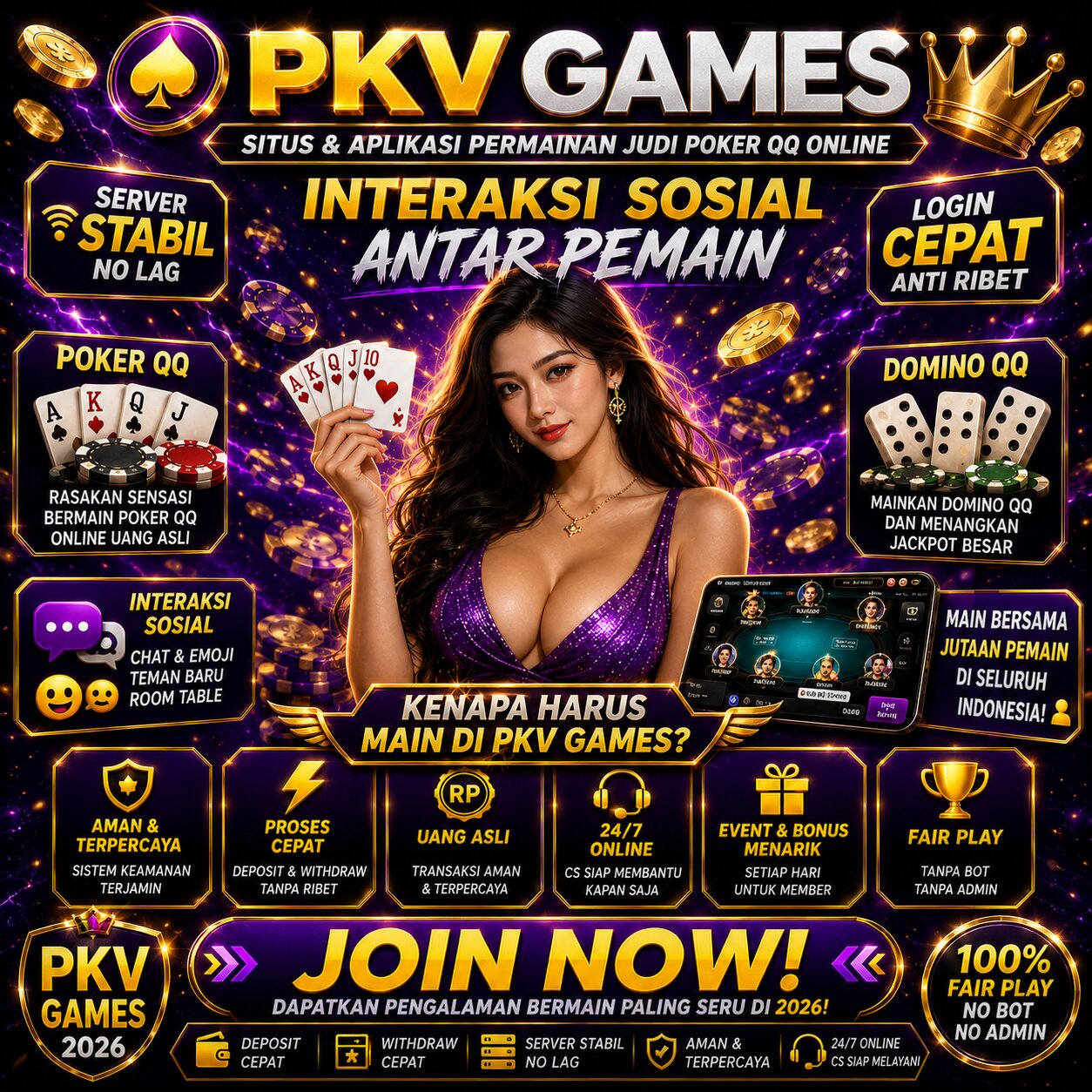 PKV Games Situs & Aplikasi Permainan Judi Poker QQ Online Interaksi Sosial Antar Pemain